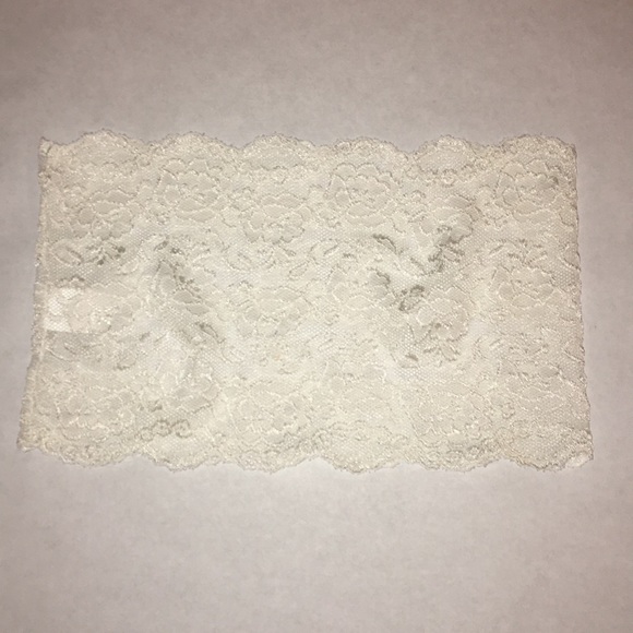 ALLY ROSE TOPPERS White Lace Modesty Bandeau Cami - Picture 6 of 6